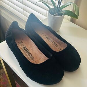 Birkenstock Celina Suede Leather Slip On Ballet Flats